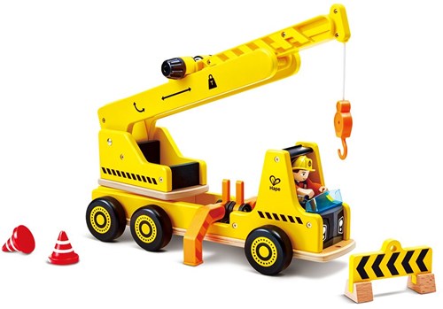 Hape Holzkran Spielzeug - Baufahrzeug für Kinder ab 2 Jahren-2