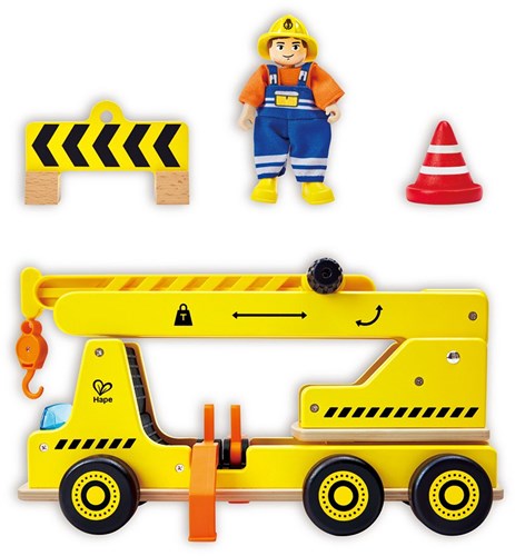 Hape Holzkran Spielzeug - Baufahrzeug für Kinder ab 2 Jahren-3