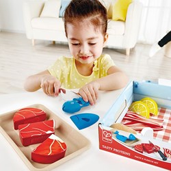 Hape Küchen-Spielset Fleisch und Fisch - Spielzeuglebensmittel für Kinder