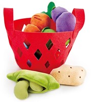 Hape panier de légumes pour tout-petits - jouet éducatif en feutre-3