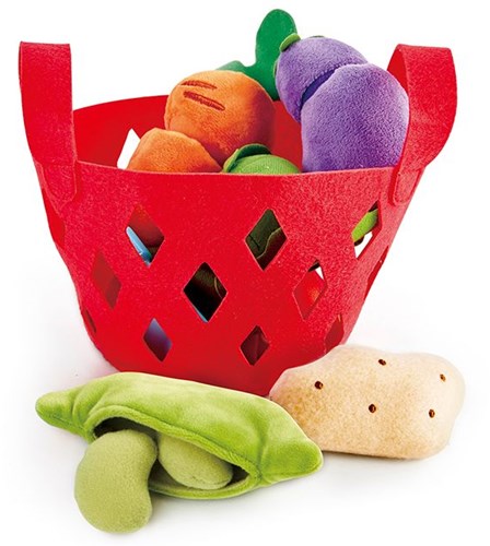 Hape panier de légumes pour tout-petits - jouet éducatif en feutre-3