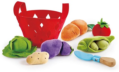 Hape panier de légumes pour tout-petits - jouet éducatif en feutre-2
