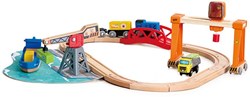 Hape set de jeu portuaire jouet - Lift & Load Harbour Set - ensemble portuaire