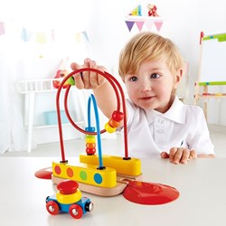 Hape Eisenbahn Kugelbahn Holzspielzeug Regenbogen