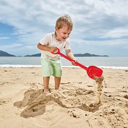 Hape Pelle Rouge - Pelle Jouet 40 cm pour jeux en plein air