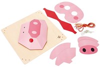 Hape Maske Spielzeug Schweinchen rosa Holz Verkleidungsset Kinder-3