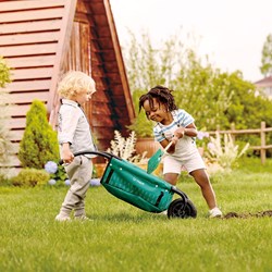 Hape Schubkarre Spielzeug grün für Kinder Gartenarbeit 20 Liter