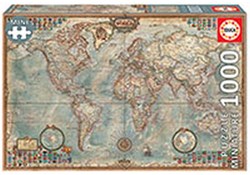 Educa Miniatur Puzzle Weltkarte - 1000 Teile Puzzle