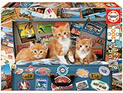 Educa Katzen Puzzle 200 Teile - bunte Kinderpuzzle für Spaß