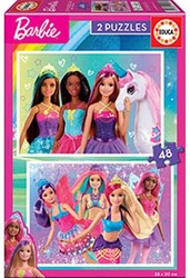 Educa Barbie Puzzle 2x48 Teile - Barbie Spielzeug Puzzle