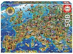 Educa Puzzle - lustige Europakarte - 500 Teile Puzzle