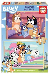 Educa Bluey Holzpuzzle 2x25 Teile Kinderpuzzle Lernspielzeug