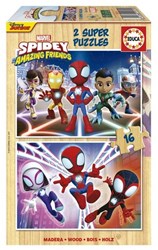 Educa Holzpuzzle Spidey & seine tollen Freunde 2x16 Teile