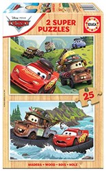 Educa Holzpuzzle 2x25 Teile Cars Kinderspiel Lernspielzeug