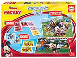 Educa jouet puzzle Mickey Mouse jeu éducatif 4-en-1 pour enfants