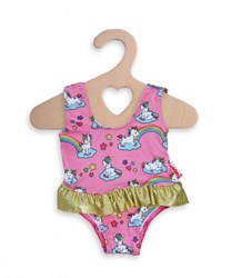 Heless Puppen Badeanzug Einhorn - Schwimmbekleidung für Babypuppen 35-45 cm