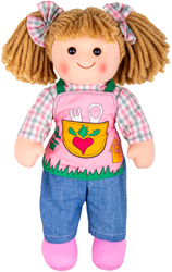 Bigjigs Weiche Kuschelpuppe Elsie - 35 cm