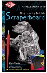 Essdee Essdee Scraperboard Kratzbrett 22,9 x 15,2 cm Schwarz 10 Stück