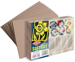 Essdee Softcut Druckblöcke Linolschnitt 210x150x3 mm 10 Stück kreativ