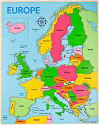 BigJigs puzzle en bois Europe jouet éducatif - carte