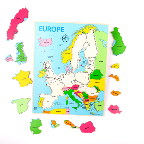 BigJigs Holz Europa Puzzle Lernspielzeug - Landkarte-2