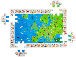 BigJigs puzzle de sol repères européens jouet éducatif en carton