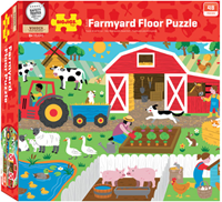 BigJigs puzzle ferme sol animaux 48 pièces jouet éducatif-2