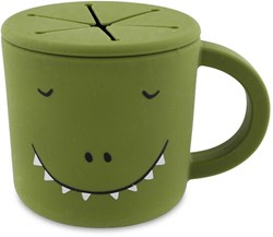 Trixie gobelet à goûter en silicone - Mr. Dino - gobelet pour bébés et tout-petits - vert