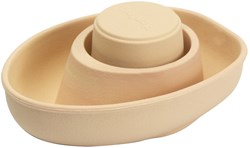 PlanToys Jouets en bois Bateau en caoutchouc convertible - Orange pâle