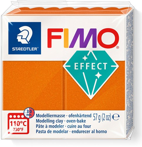 Fimo Modelliermasse metallic orange 57g ofenhärtend kreatives Spielzeug