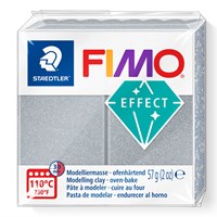 Fimo Modelliermasse metallic silber 57g - kreative Ofenknete Effekt