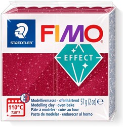Fimo Modelliermasse Galaxy rot 57g Glitzer Effekt ofenhärtend