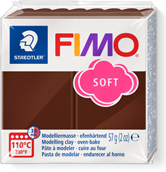 Fimo Modelliermasse Soft schokoladenbraun 57g ofenhärtend kreativ