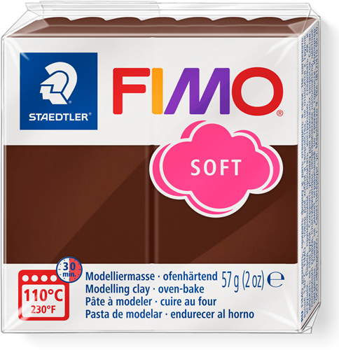 Fimo Modelliermasse Soft schokoladenbraun 57g ofenhärtend kreativ