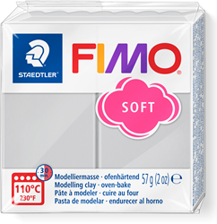 Fimo pâte à modeler Soft 57g gris dauphin cuisson créative