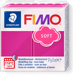 Fimo Modelliermasse Soft Himbeere 57g ofenhärtende Knete kreativ