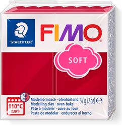 Fimo Modelliermasse Soft kirschrot 57g ofenhärtende Knete