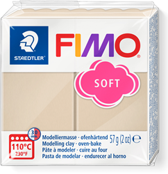 Fimo Modelliermasse Soft 57g Sahara - Ofenhärtende Polymer Clay