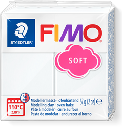 Pâte à modeler Fimo Soft 57g Blanc - 0