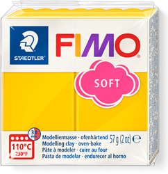 Fimo pâte à modeler Soft jaune tournesol 57g cuisson créative