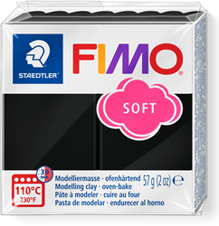 Fimo pâte à modeler noire cuisson au four 57g pour créations artistiques