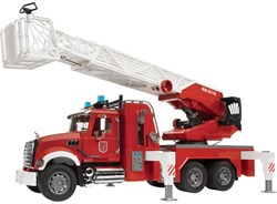 Bruder camion de pompier Mack Granite avec échelle, lumières et pompe à eau jouet