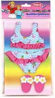Heless bikini flamant rose pour poupée avec sandales - ensemble de bain rose pour poupée 35-45cm-2