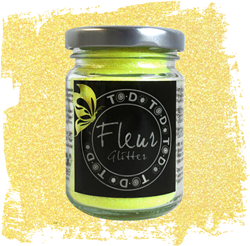 Fleur Glitter Fluo Gelb 90g Epoxidharz Bastelglitzer