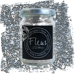 Fleur paillettes argent octogone 90g résine époxy créatif