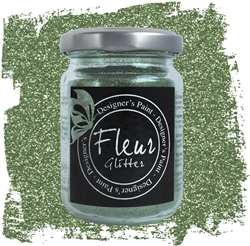 Fleur paillettes époxy vert sauge 90g décoration loisirs créatifs