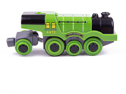 BigJigs train Flying Scotsman à piles - train jouet en bois