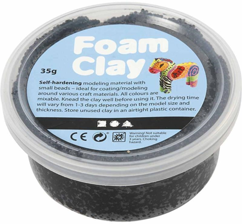 Foam Clay pâte à modeler noire 35 grammes - jouet créatif