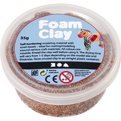 Foam Clay pâte à modeler marron foncé 35g - argile autodurcissante