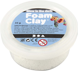 Foam Clay pâte à modeler Glow in the Dark blanc 35 grammes jouet créatif
